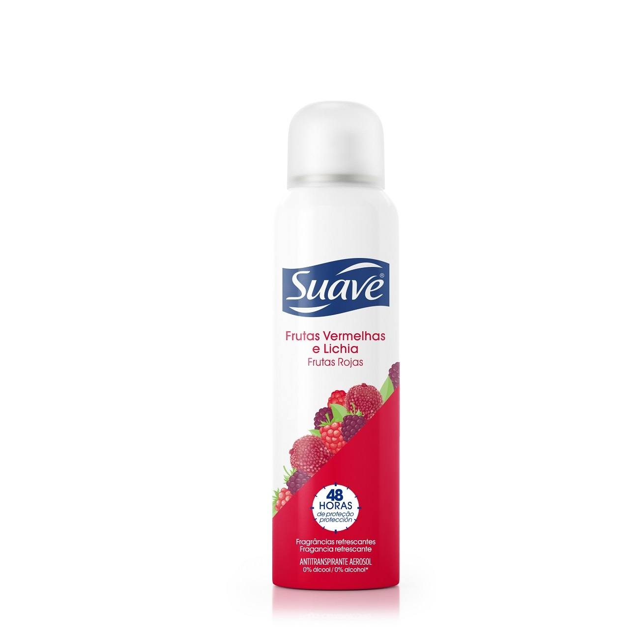 DESODORANTE AEROSOL SUAVE 87G FRUTAS VERMELHAS E LICHIA