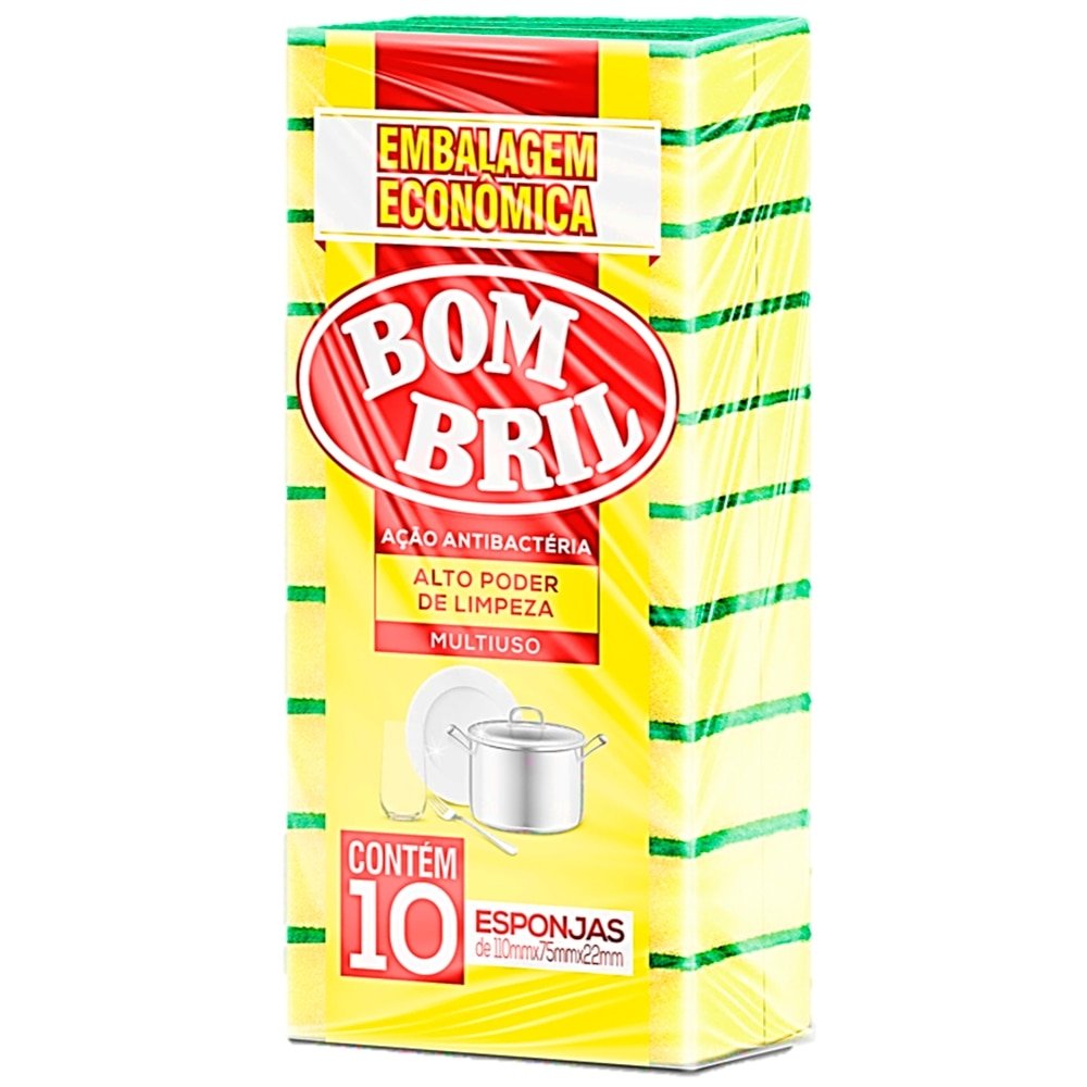 ESPONJA BOMBRIL C/10 UN. MULTIUSO