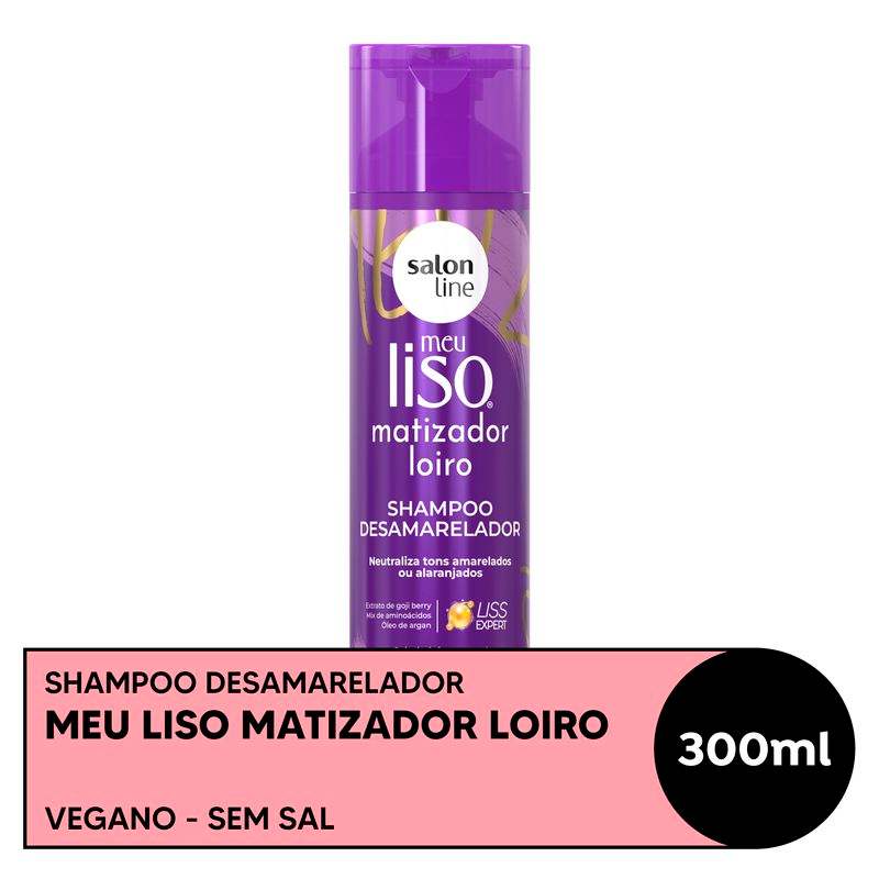 SHAMPOO SALON LINNE MEU LISO 300ML MATIZADOR LOIRO