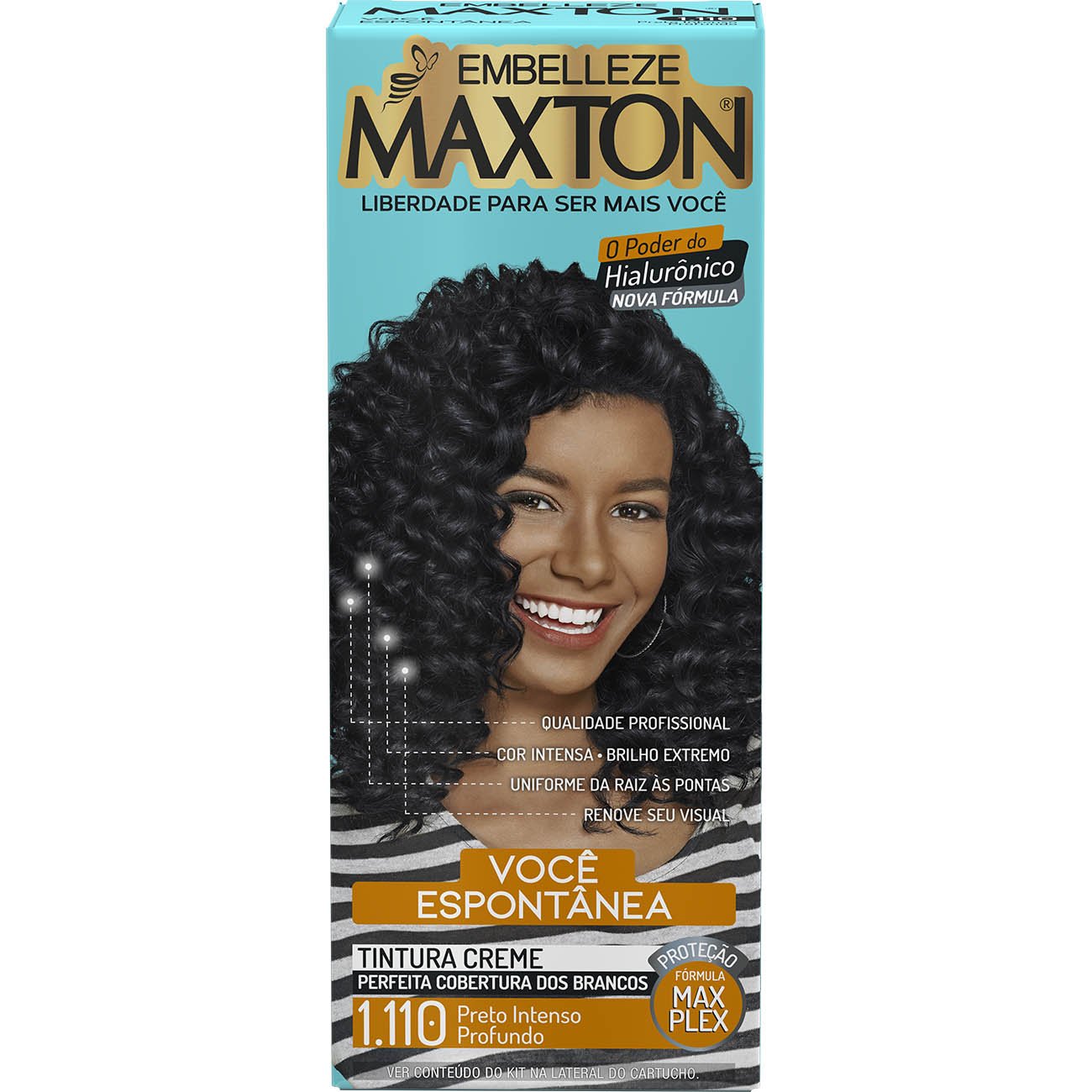 COLORACAO MAXTON KIT PRAT. 1.110 PRETO INTENSO