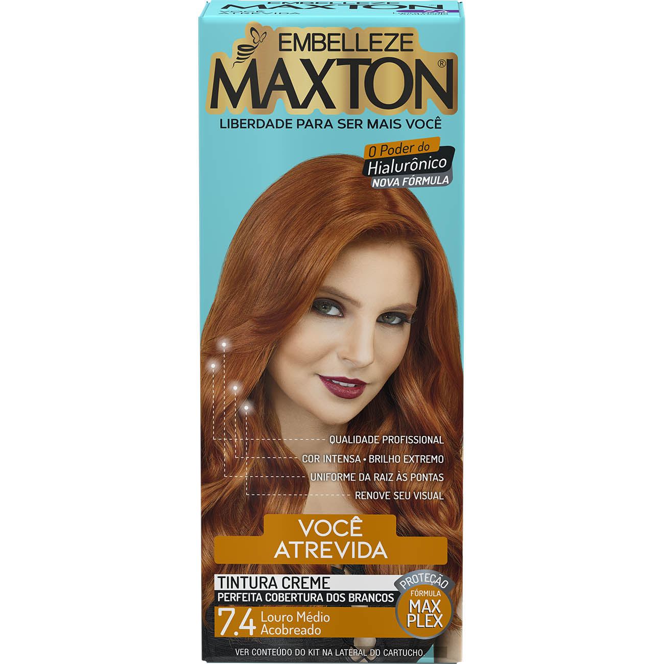 COLORACAO MAXTON KIT PRAT. 7.4 LOURO MED ACOB