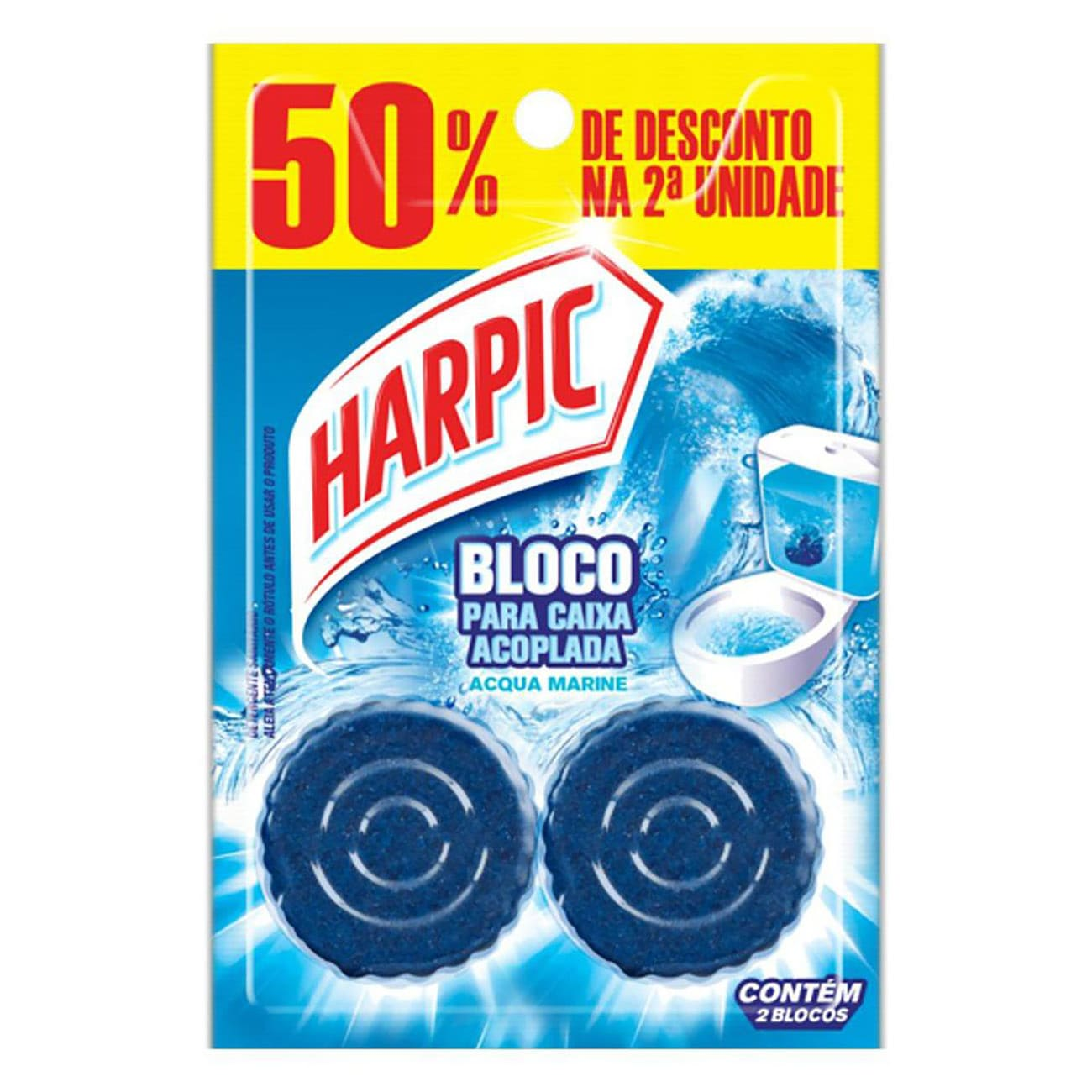 DESINFETANTE HARPIC TABL P/CX ACOPLADA C/50% DESC 2º UN FRES