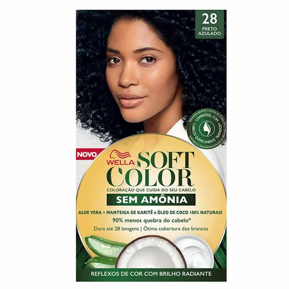 COLORACAO SOFT COLOR S/AMONIA 28 PRETO AZULADO