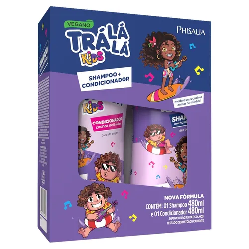 SHAMPOO + CONDICIONADOR TRALALA KIDS 480ML CACHOS
