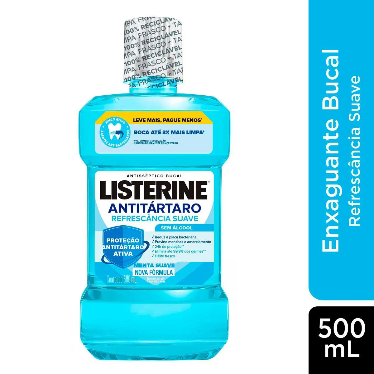 ENXAGUANTE BUCAL LISTERINE 500ML. TART.CONTROL ZERO