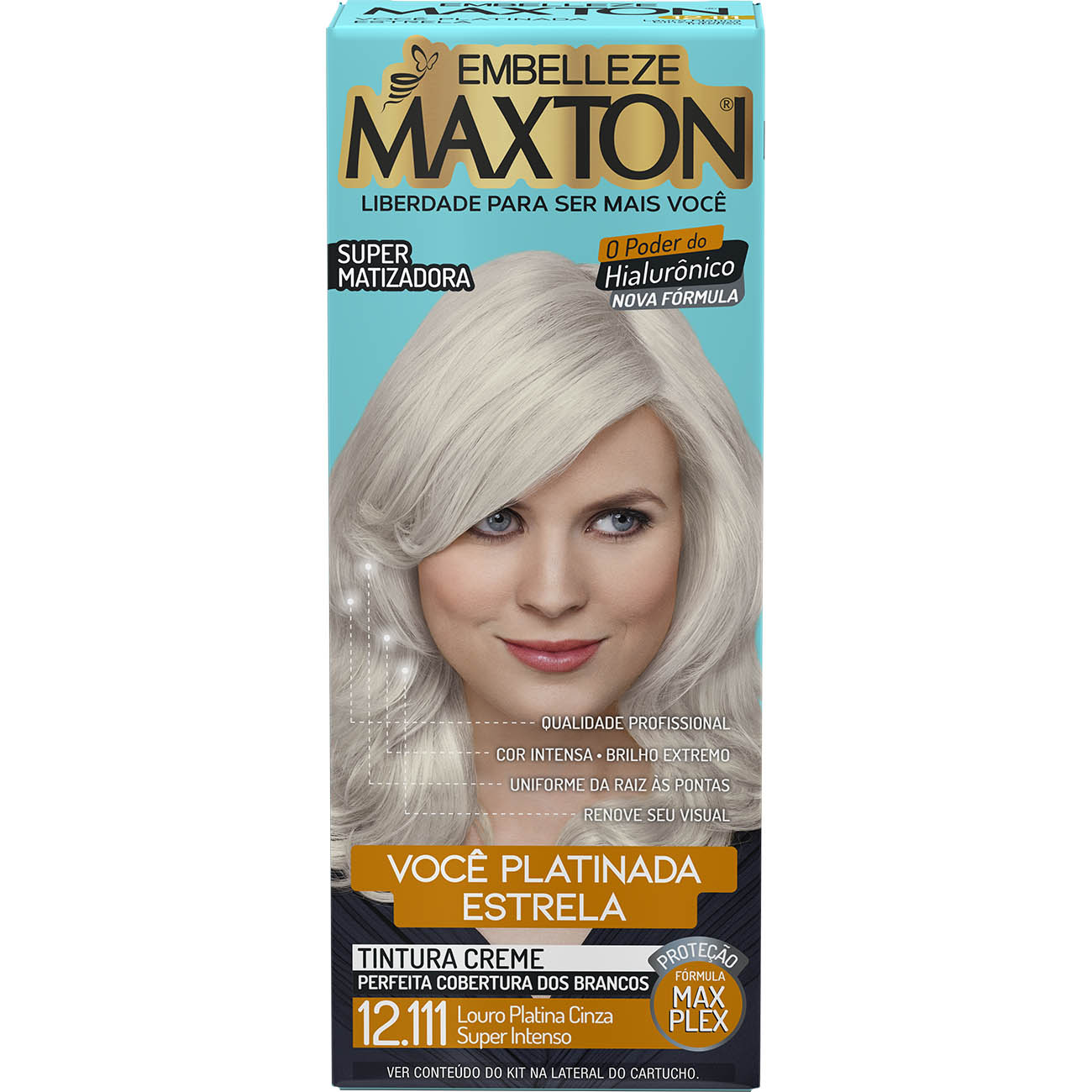 COLORACAO MAXTON KIT PRAT. 12.111 LOURO PLAT CINZA SUP INT