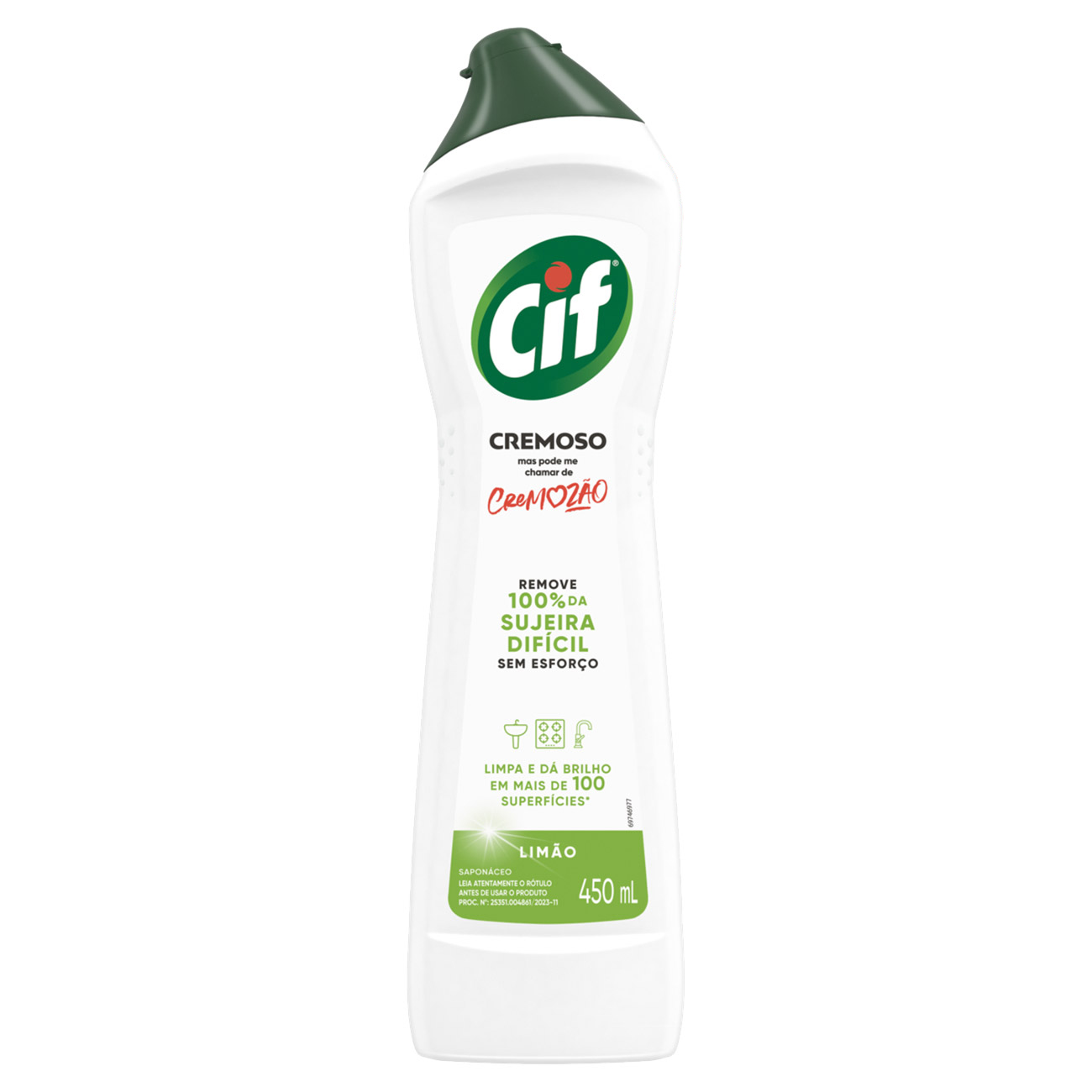 LIMPADOR CIF CREMOSO LIMPEZA PROFUNDA 450ML LIMAO