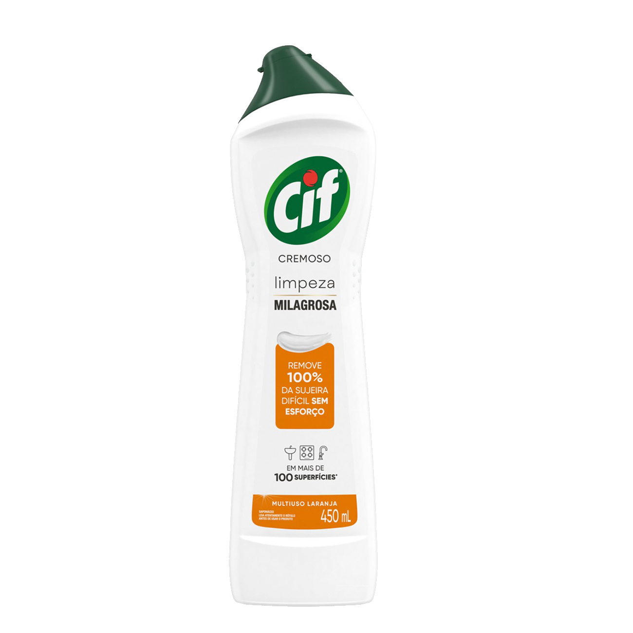LIMPADOR CIF CREMOSO L.PROFUNDA 450ML LARANJA