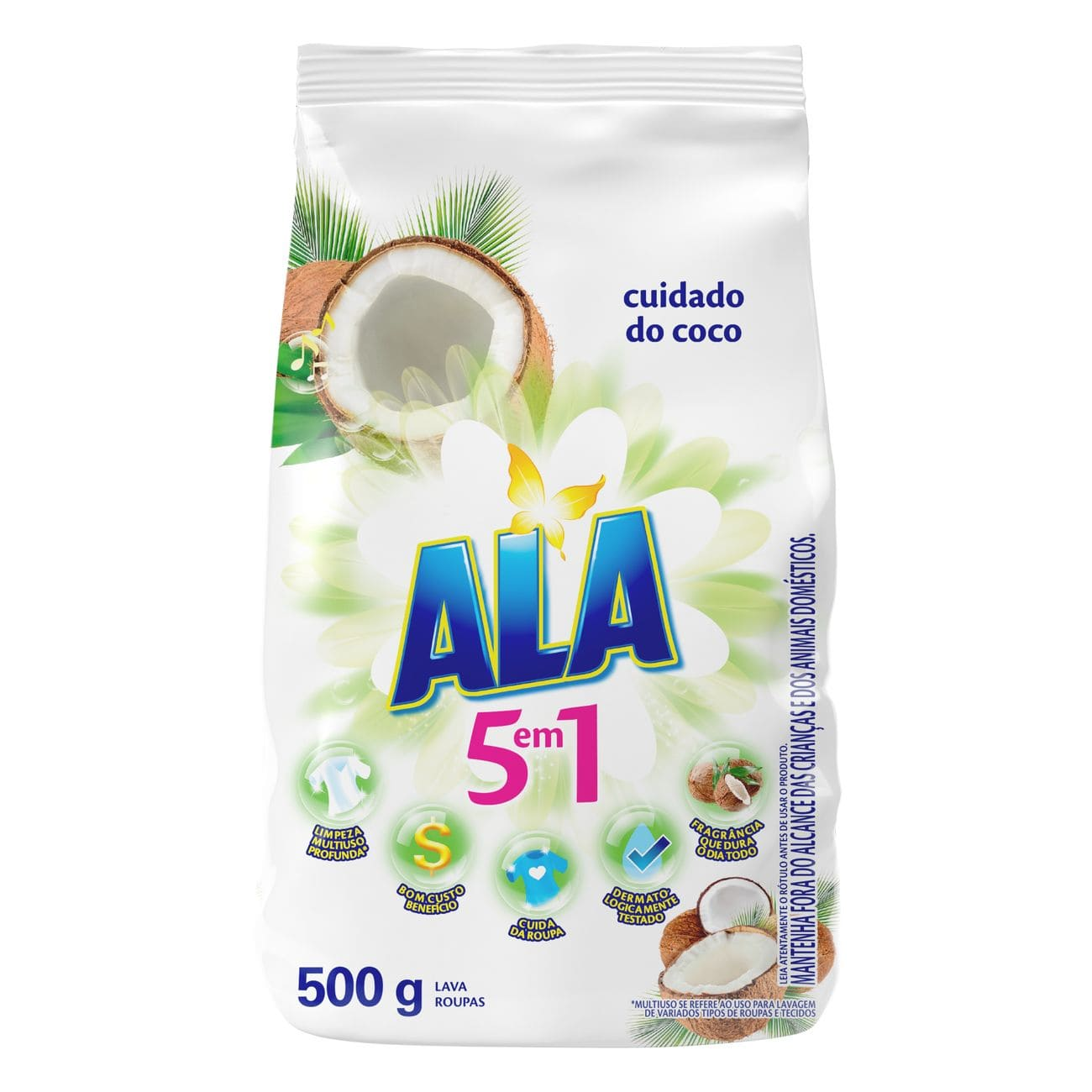 DETERGENTE PO ALA SACHET 500G. COCO