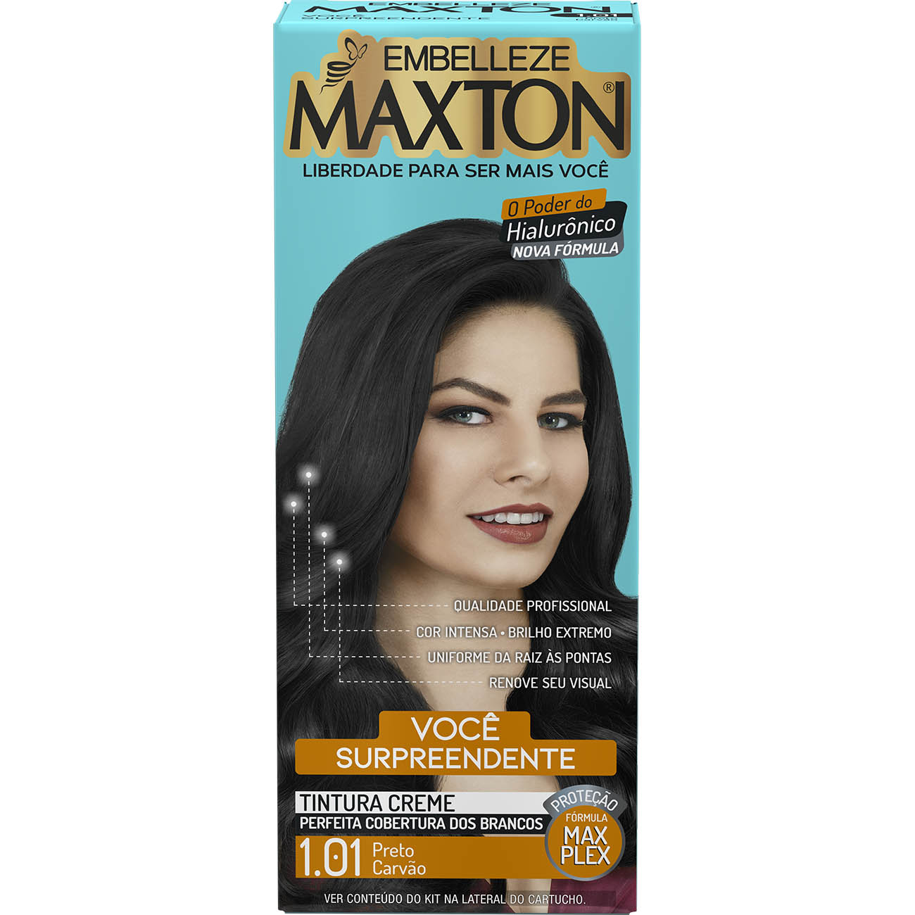 COLORACAO MAXTON KIT PRAT 1.01 PRETO CARVAO