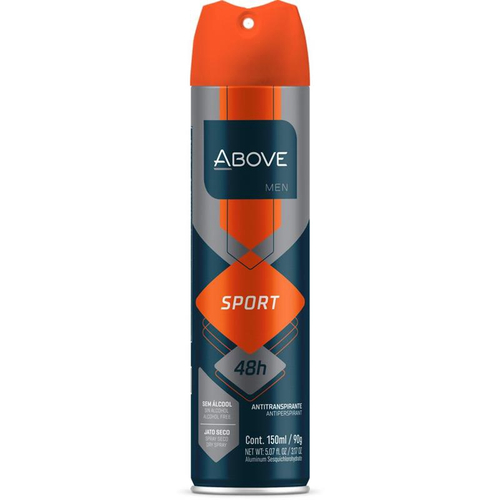 DESODORANTE AEROSOL ABOVE 150ML MASCULINO SPORT