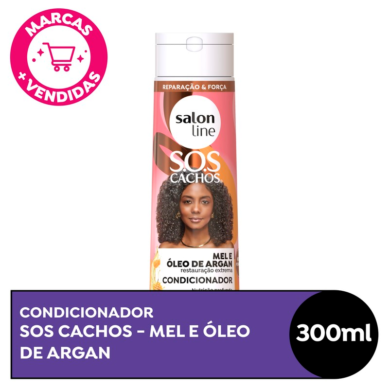 CONDICIONADOR SALON LINE 300ML SOS MEL CACHOS INTENSOS
