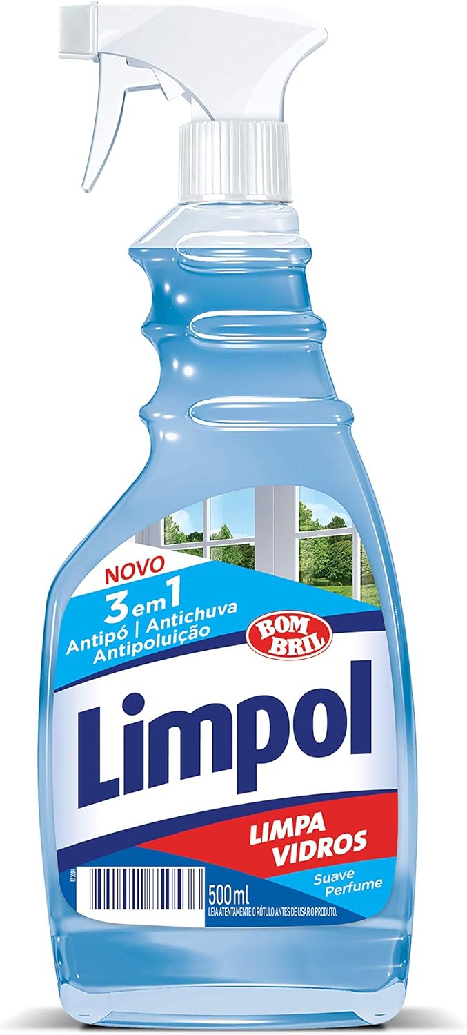 LIMPADOR VIDROS BOMBRIL LIMPOL REFIL 500 ML 3EM1