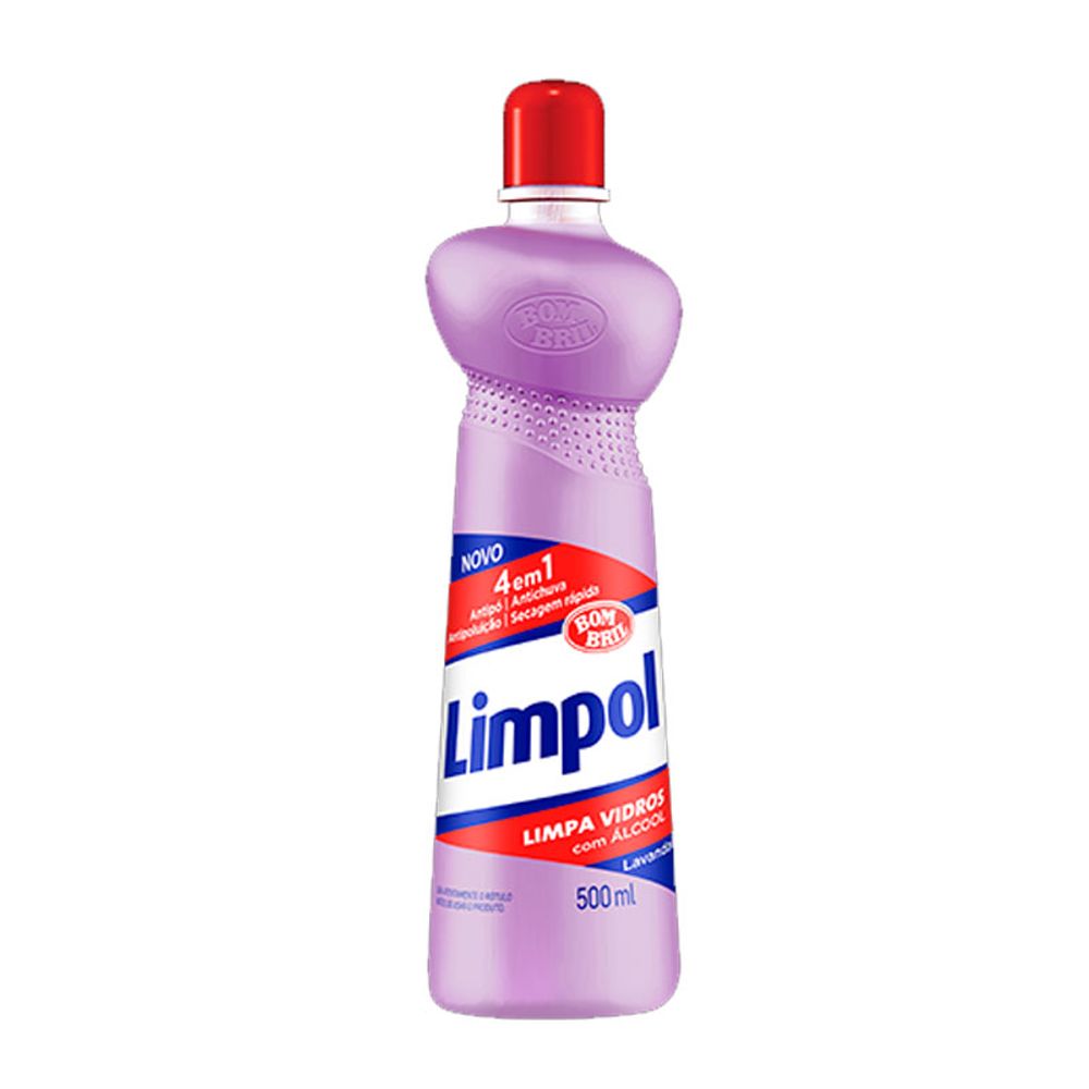 LIMPADOR VIDRO BOMBRIL LIMPOL SQUEZE C/ALCOL 500ML 4EM1