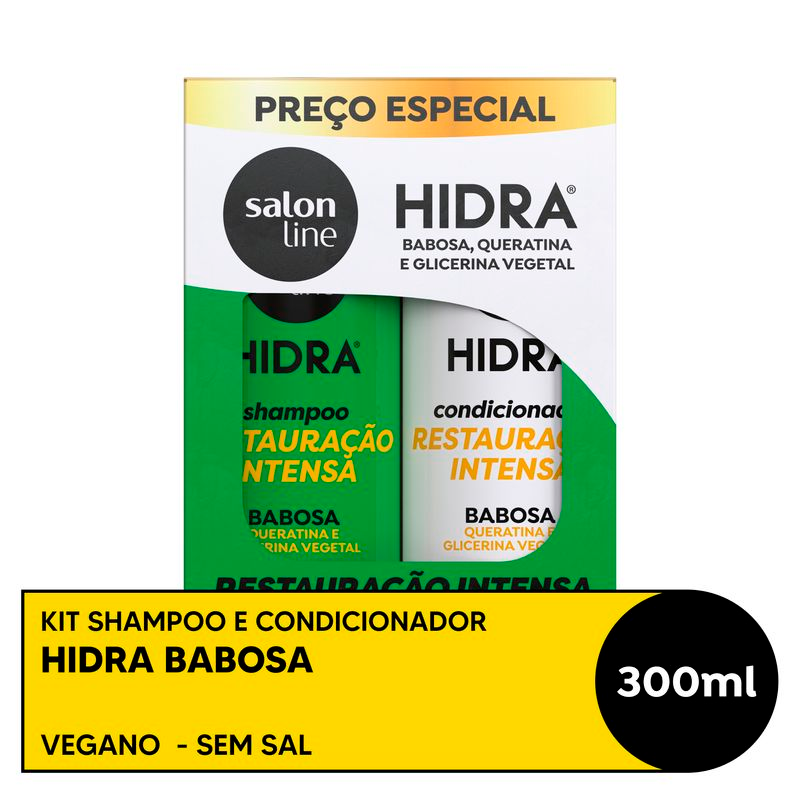 SHAMPOO + CONDICIONADOR SALON LINE 300ML HIDRA BABOSA