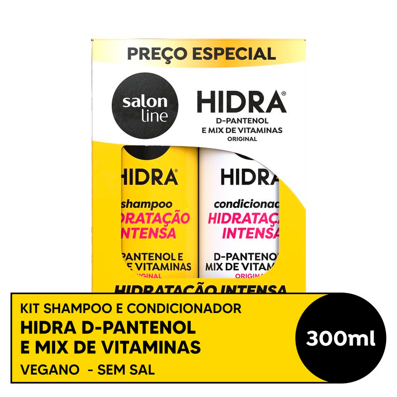 SHAMPOO + CONDICIONADOR SALON LINE HIDRA 300ML ORIGINAL