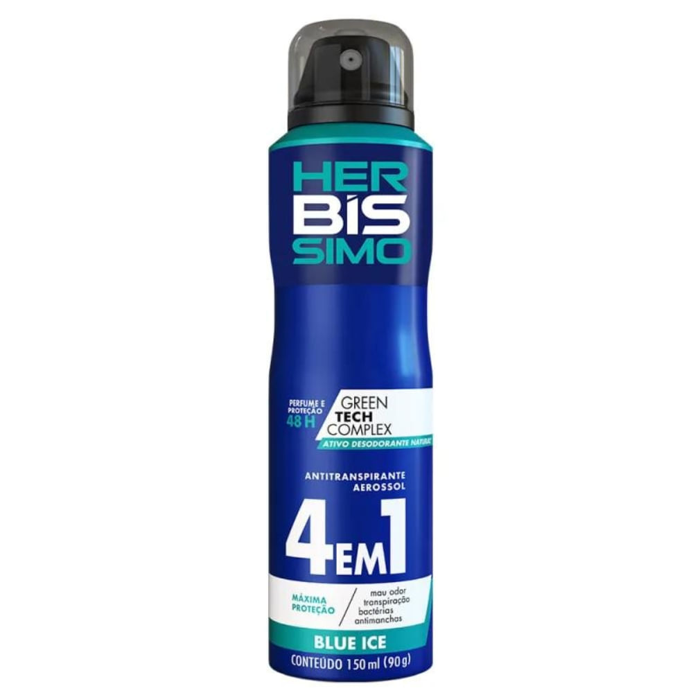 DESODORANTE AEROSOL HERBISSIMO 150ML BLUE ICE