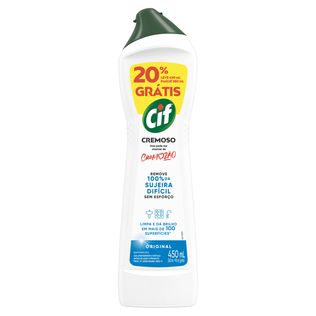 LIMPADOR CIF CREMOSO L.PROFUNDA L450 P/360 ML