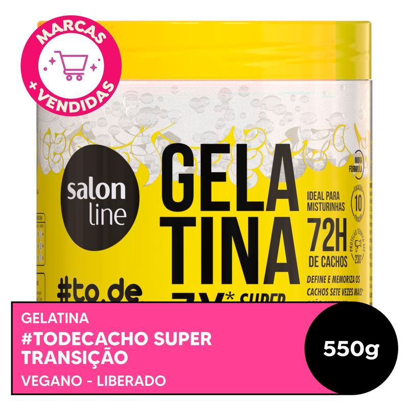 GELATINA SALON LINE TODECACHO 550G SUPER TRANSICAO