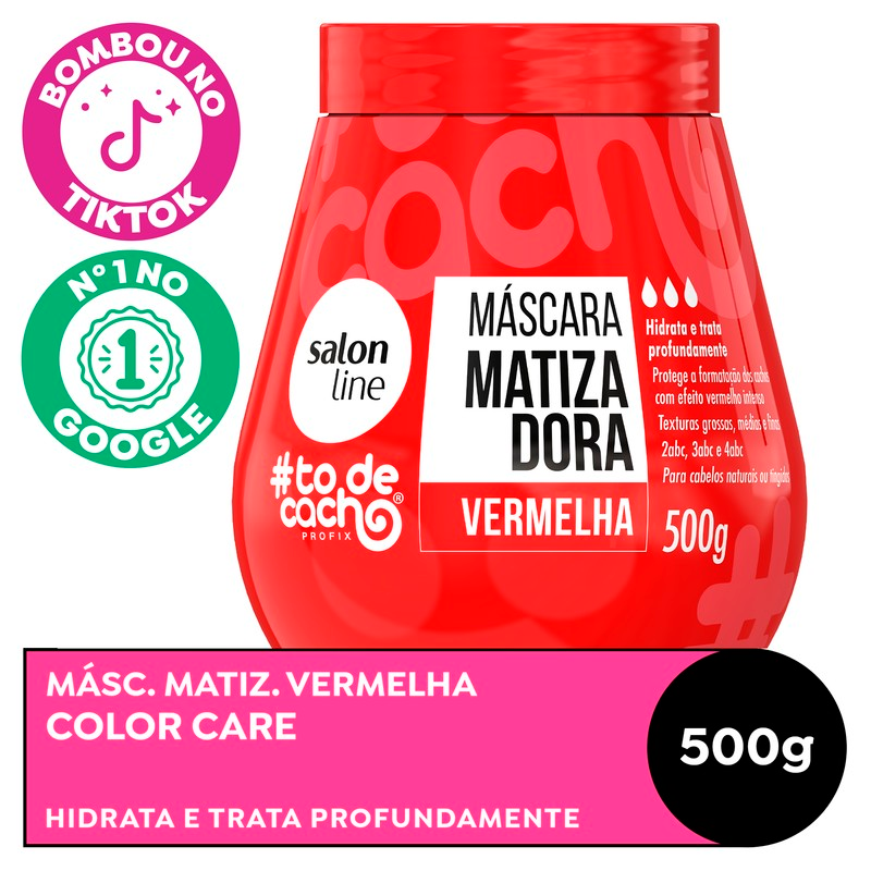 MASCARA MAIONESE SALON LINE TODECACHO 500G MATIZADORA VERMELHA