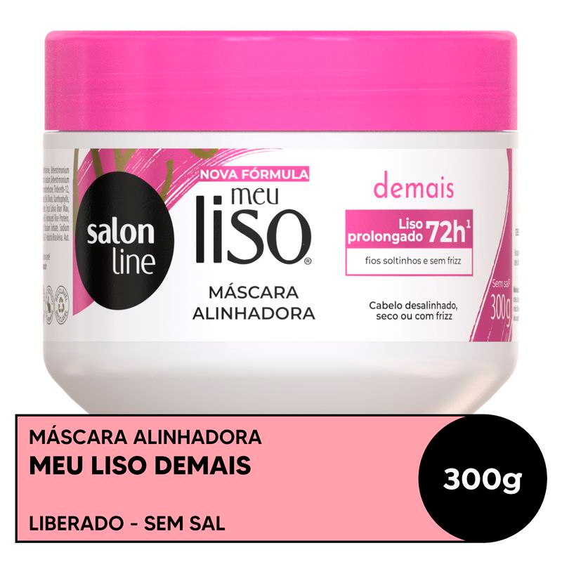 MASCARA MEU LISO SALON LINE 300G DESMAIADO