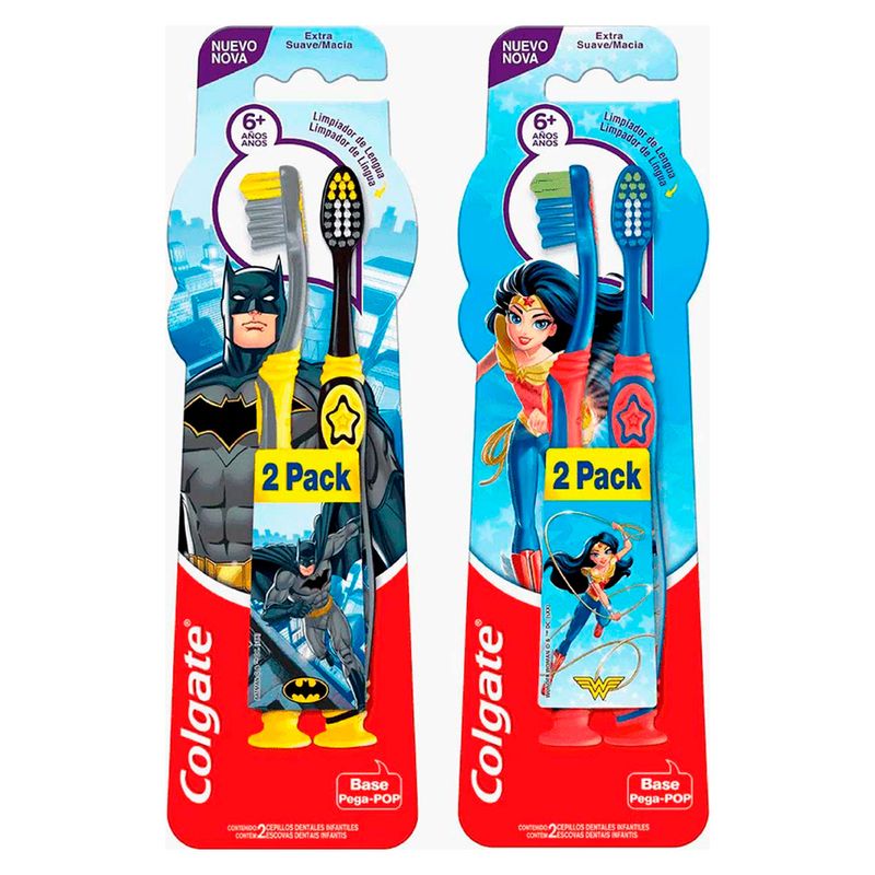 ESCOVA DENTAL INF COLGATE SMILES. 6 BATMAN MULHER MARAVILHA 2