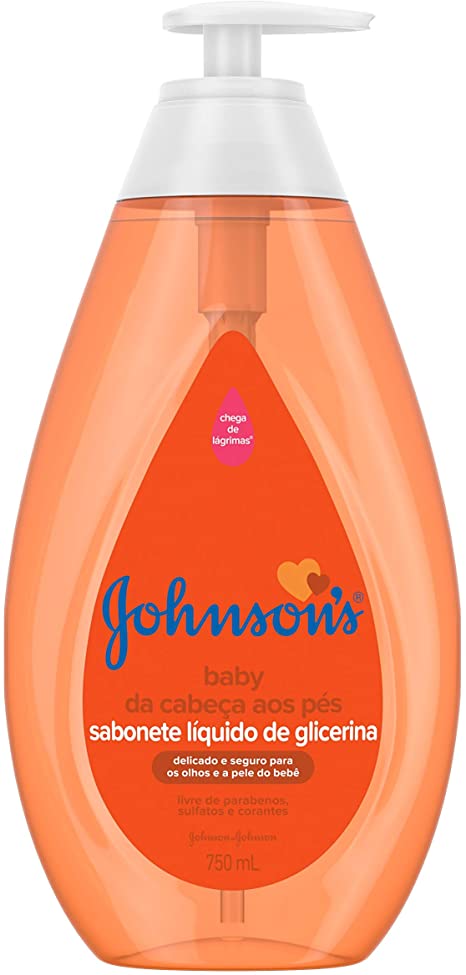 SABONETE INF LQ J&J BABY 750ML DA CABECA AOS PES
