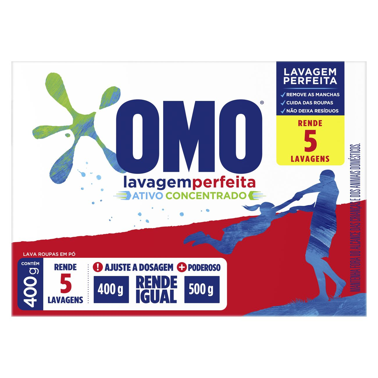 DETERGENTE PO OMO 400G LAVAGEM PERFEITA