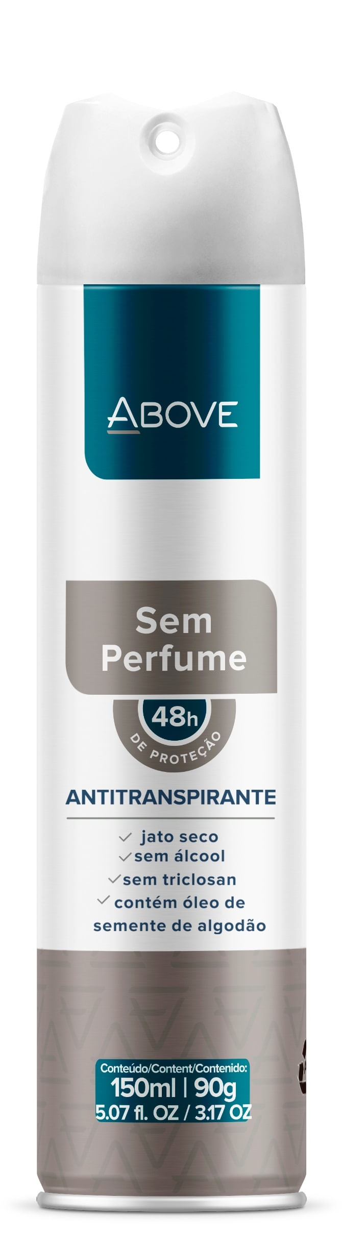 DESODORANTE AEROSOL ABOVE 150ML SEM PERFUME