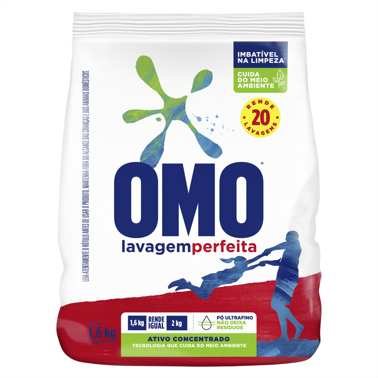 DETERGENTE PO OMO 1600G BAG LAVAGEM PERFEITA