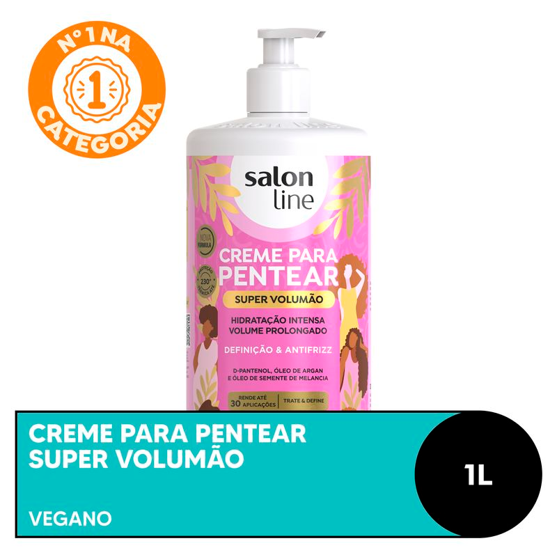 CREME DE PENTEAR SALON LINE 1KG SUPER VOLUMAO
