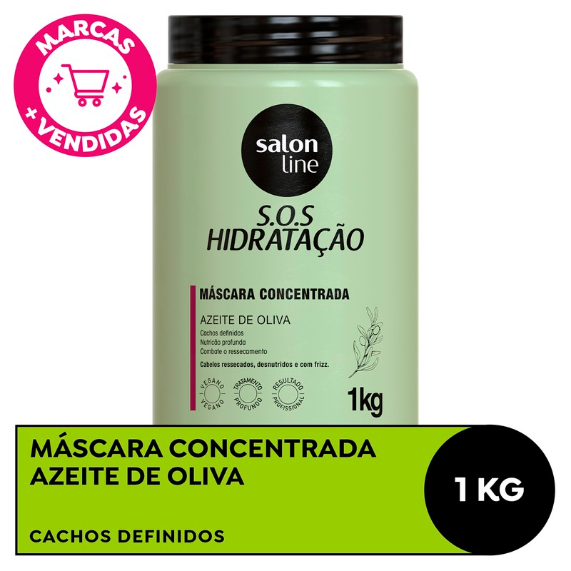 MASCARA SALON LINE SOS HIDRATACAO 1KG AZEITE DE OLIVA