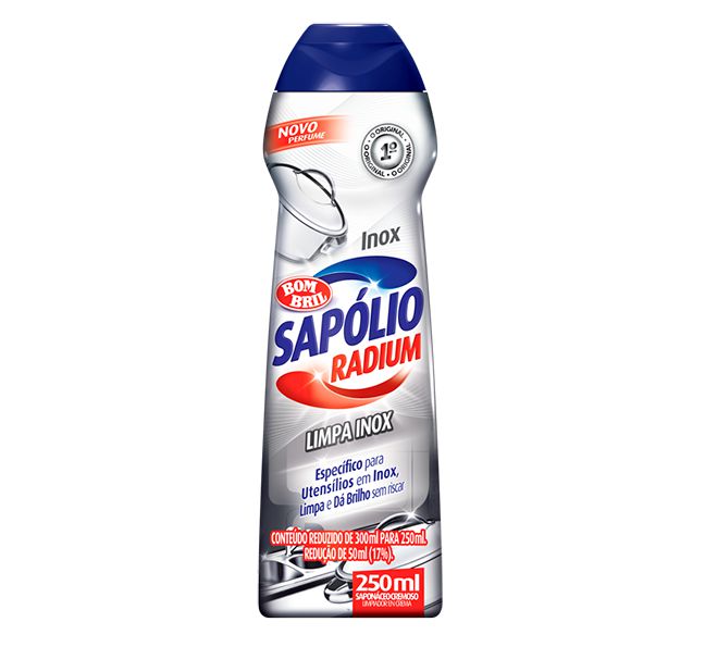 SAPOLIO RADIUM LIMPA 250ML INOX