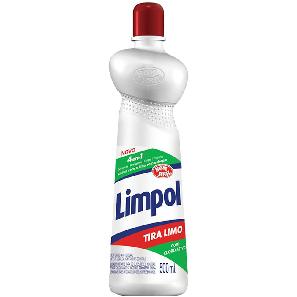 LIMPADOR BOMBRIL LIMPOL 500ML SQUEEZE 4EM1 CLORO TIRA-LIMO