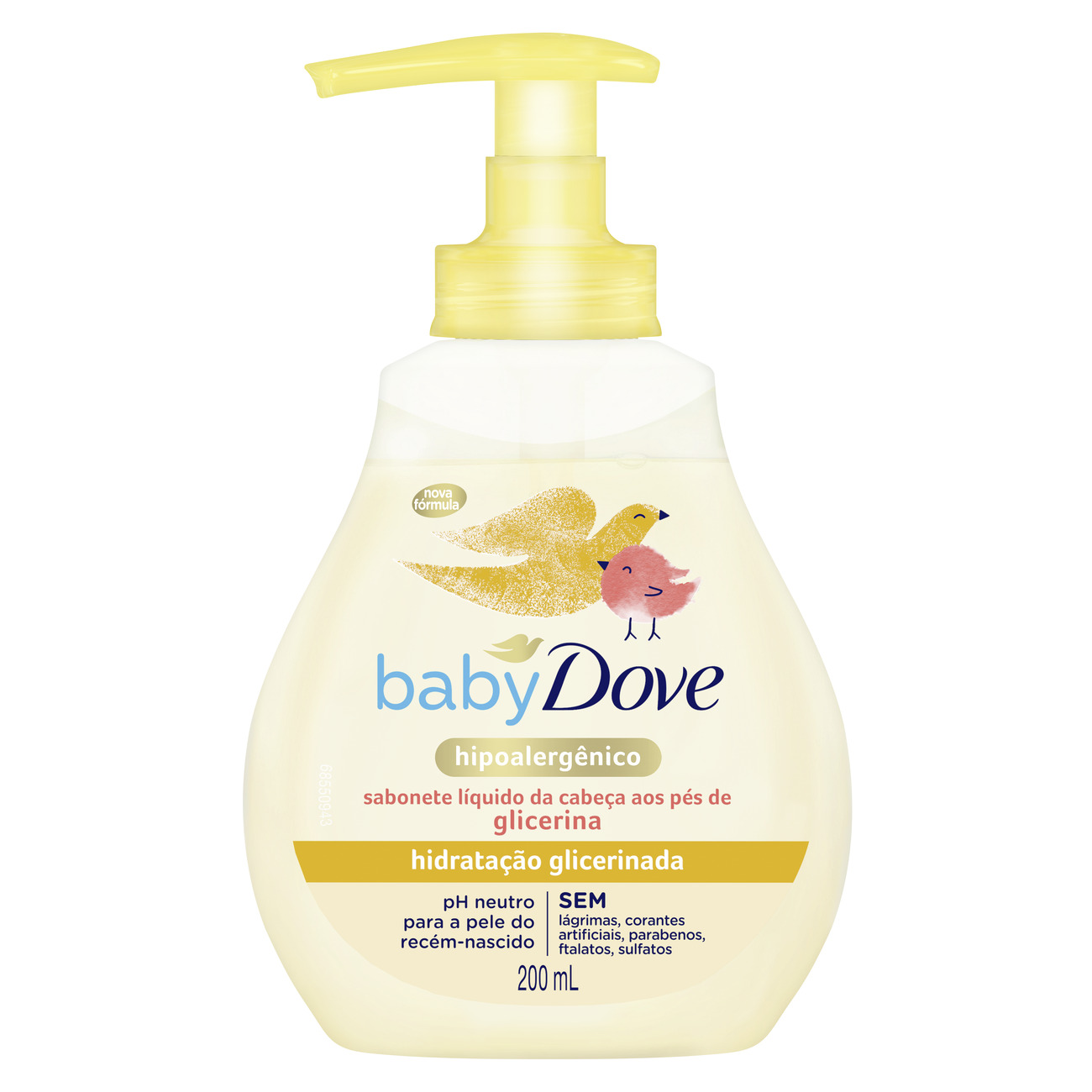 SABONETE INF LQ DOVE BABY 200ML HIDRAT GLICERINADA