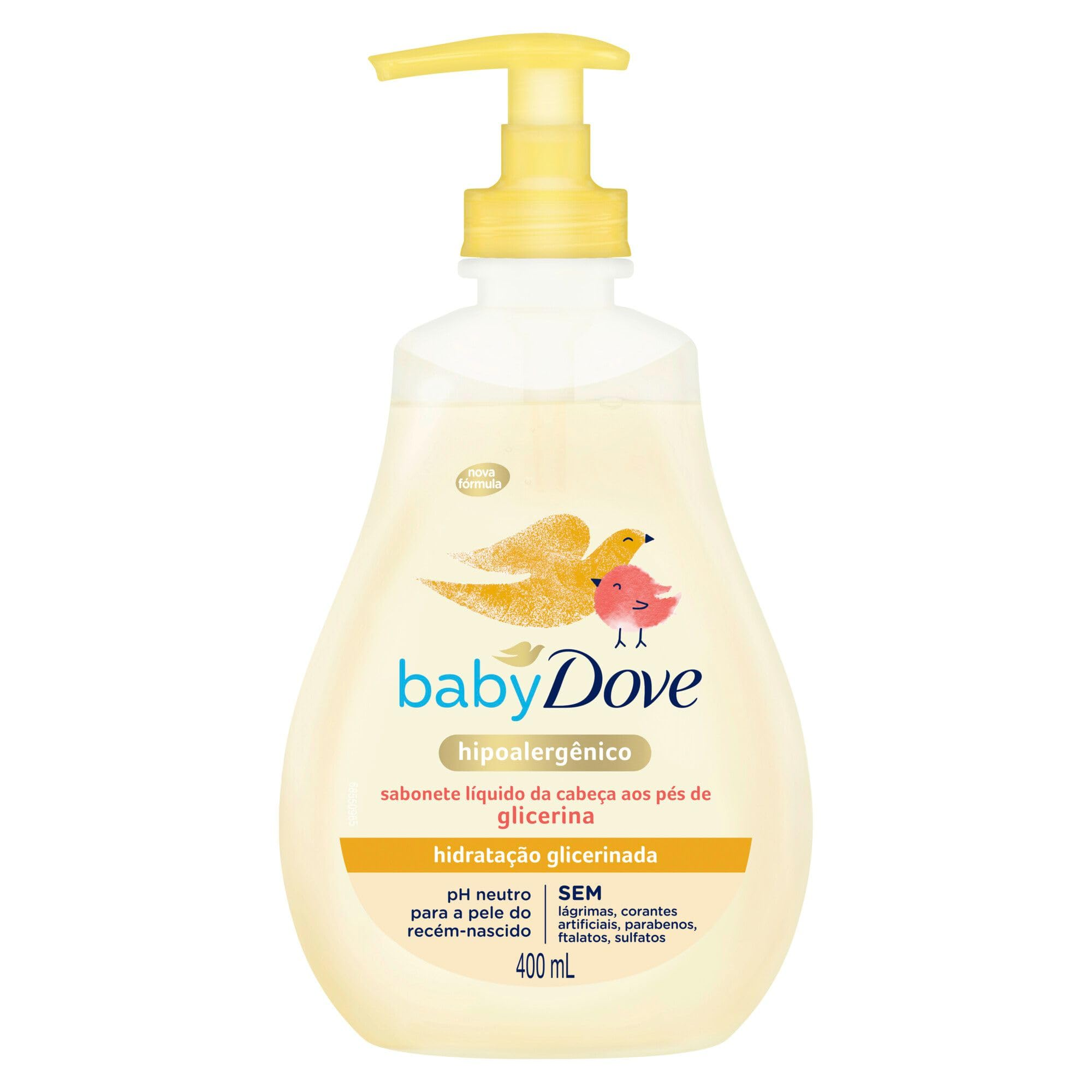 SABONETE LIQUIDO DOVE BABY 400ML HIDRATACAO GLICERINADA