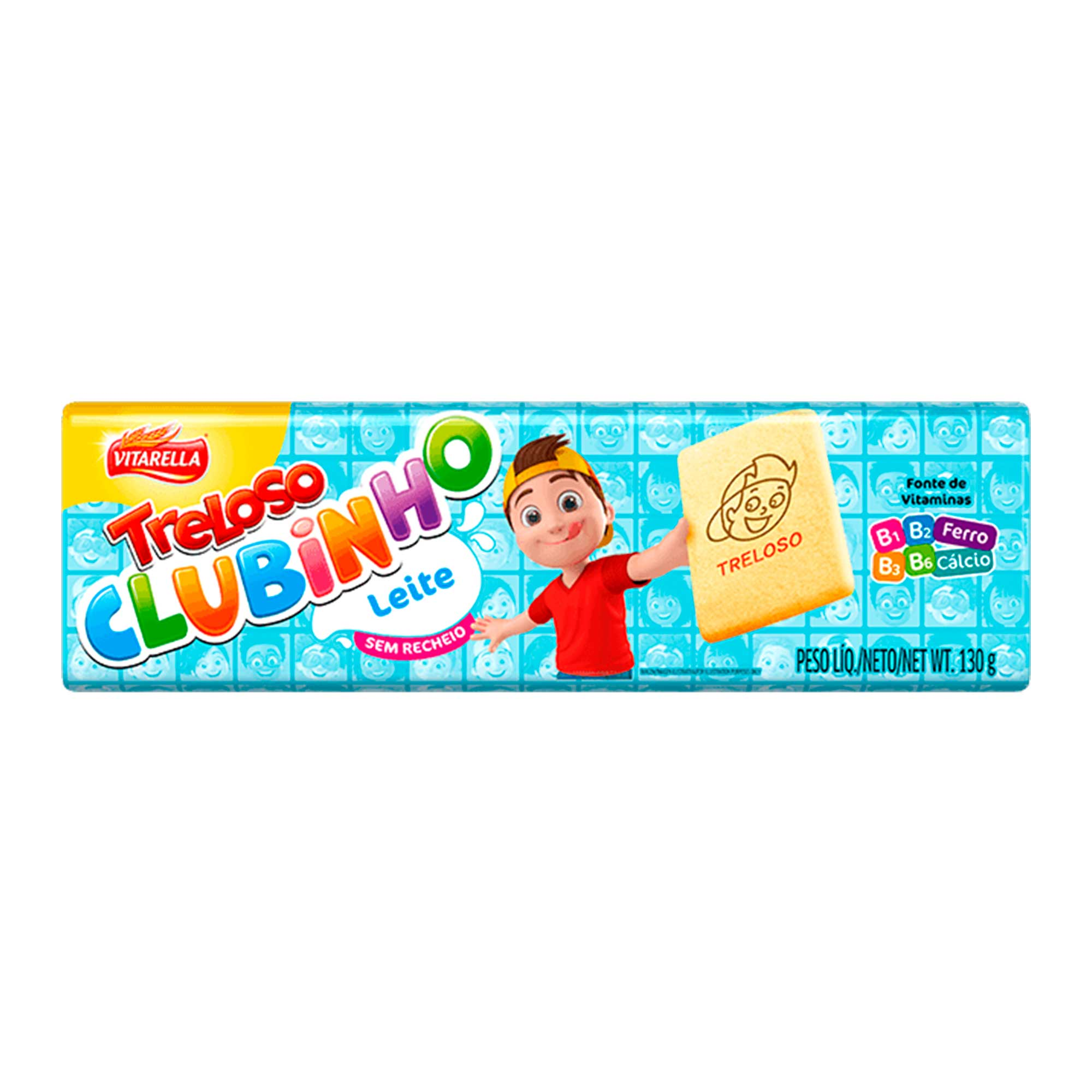BISCOITO VITARELLA TRELOSO CLUBINHO 130G LEITE