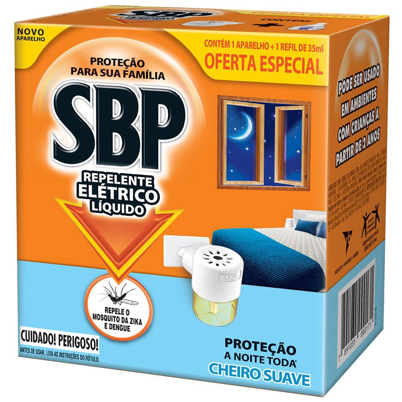 INSETICIDA SBP ELET APAR + REFIL 35ML CHEIRO SUAVE