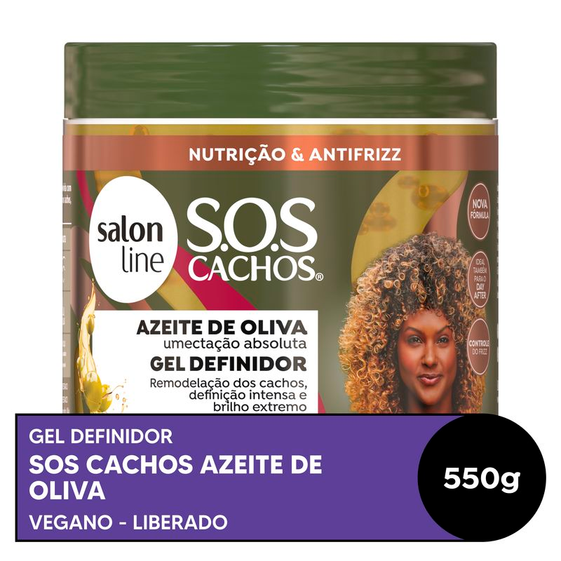 GEL REVITALIZADOR SOS CACHOS 550G AZEITE DE OLIVA