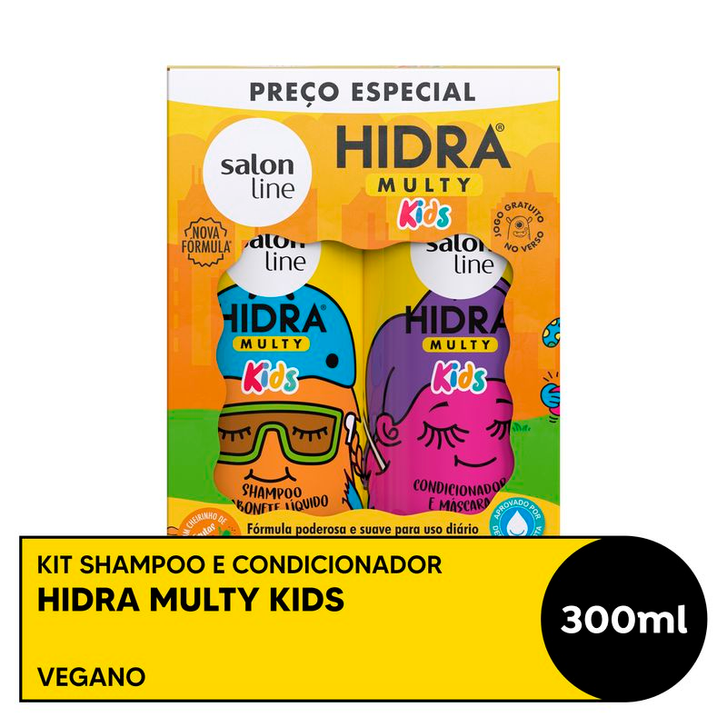 SHAMPOO + CONDICIONADOR SALON LINE 300ML HIDRA KIDS