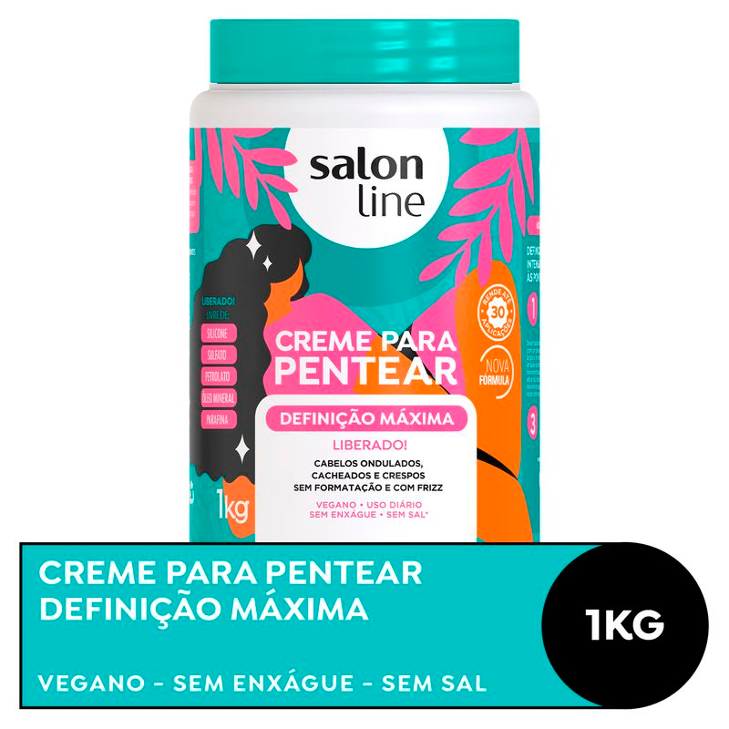 CREME DE PENTEAR SALON LINE 1KG DEFINICAO MAXIMA LIBERADO