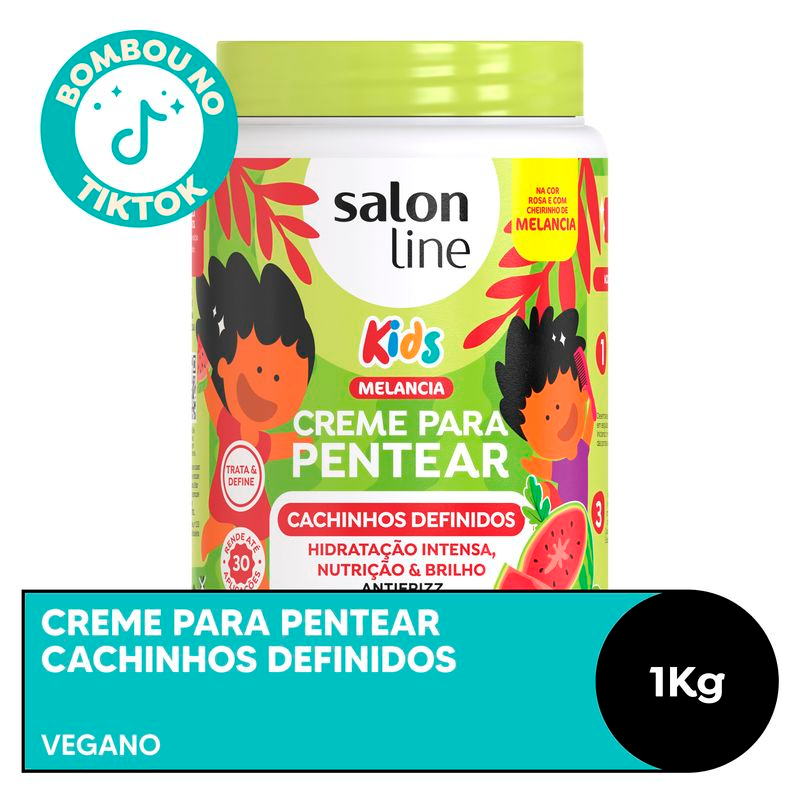 CREME DE PENTEAR SALON LINE 1KG KIDS MELANCIA