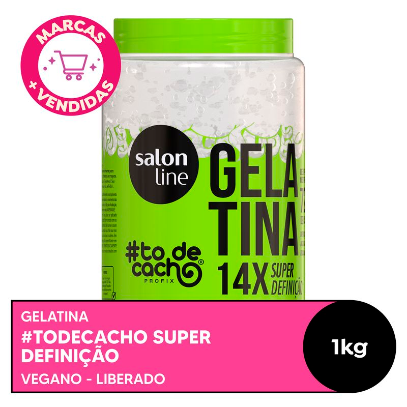 GELATINA SALON LINE 1KG TODECACHO GEL FIXACAO