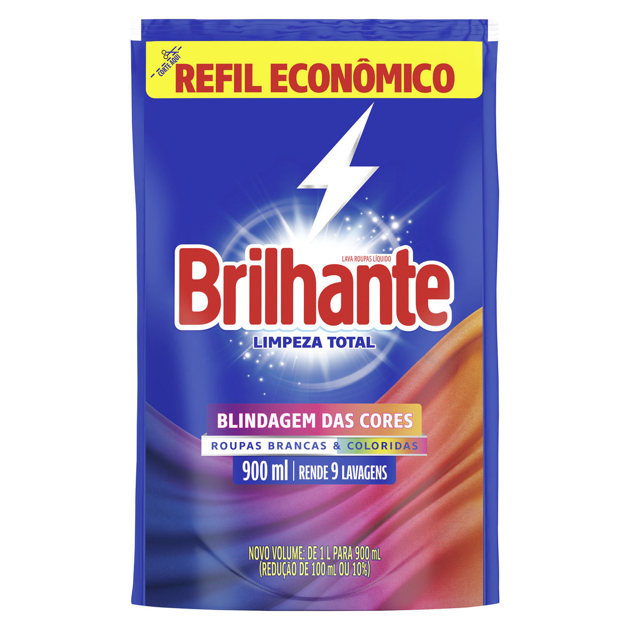 DETERGENTE LIQUIDO BRILHANTE 900ML LIMPEZA TOTAL