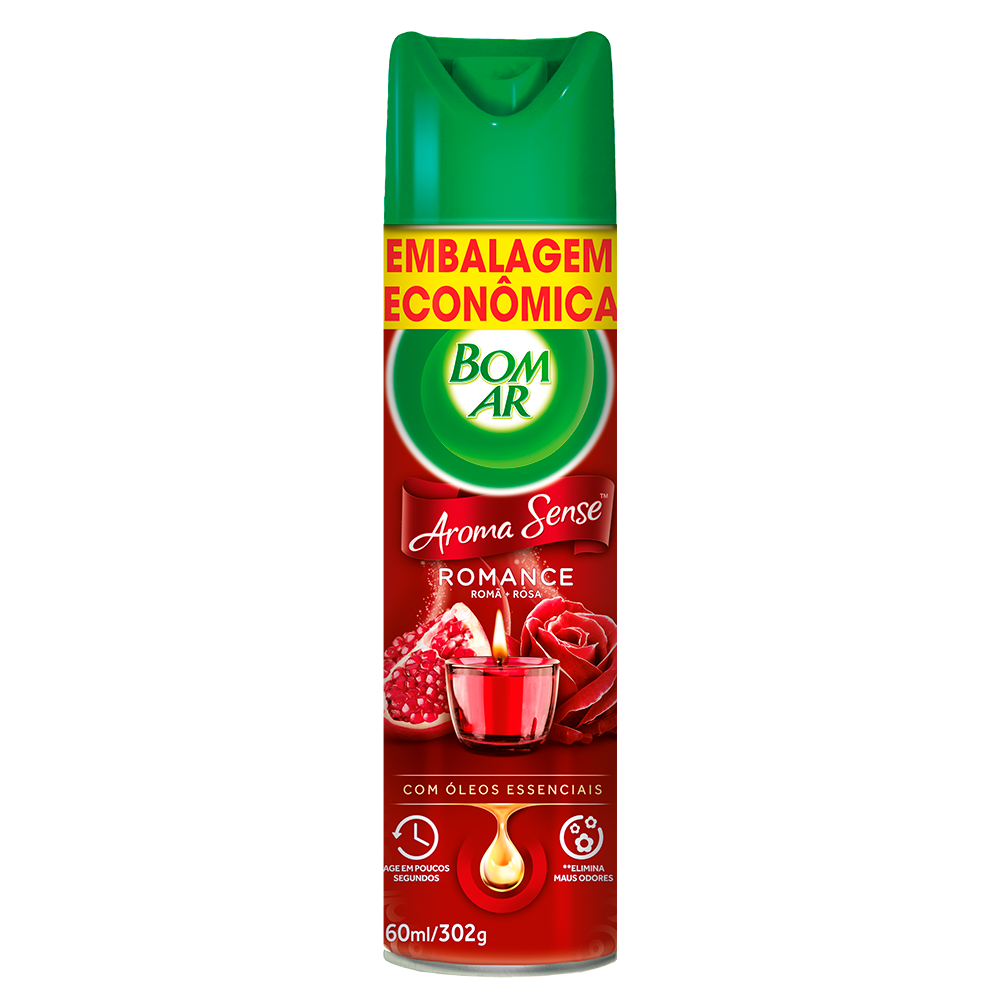 PURIFICADOR BOM AR AER 360 ML AROMA SENCE ROMANCE
