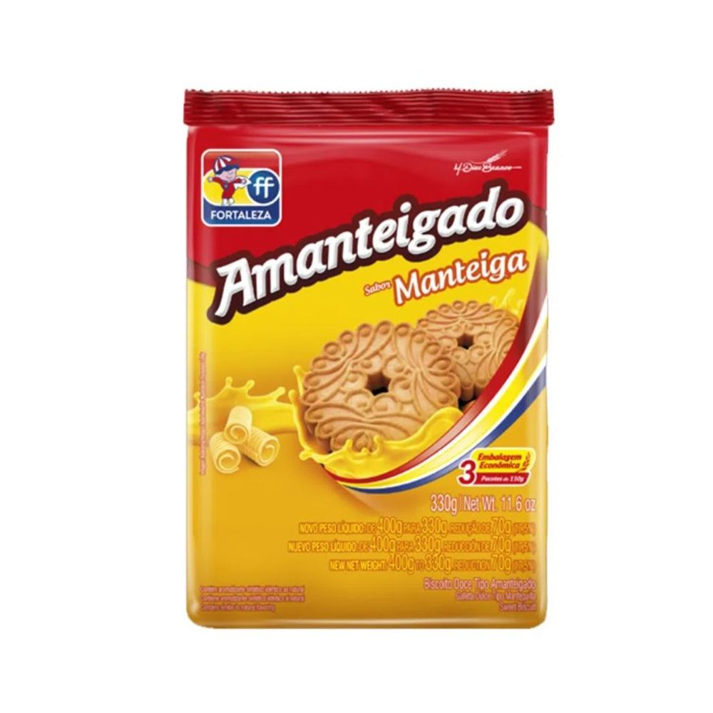 BISCOITO FORTALEZA AMANTEIGADO 330G TRADICIONAL