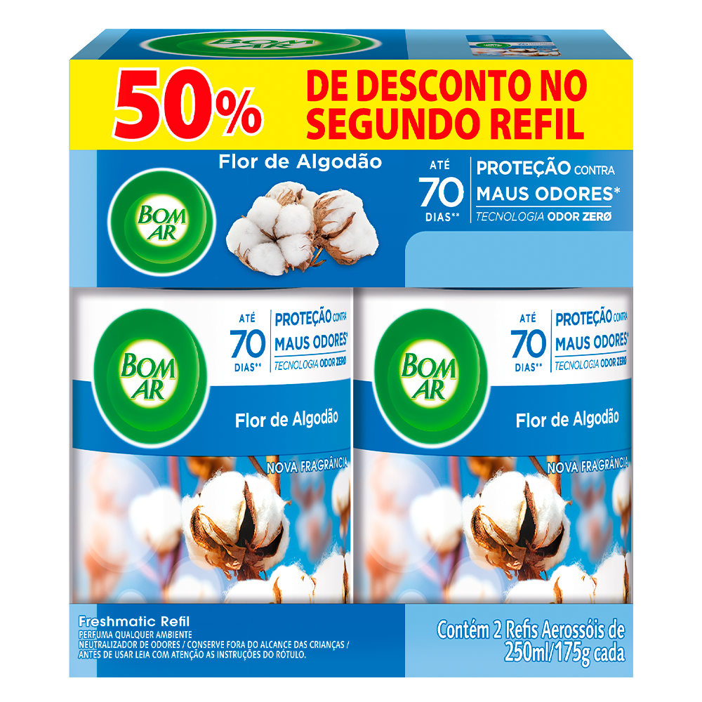 PURIFICADOR BOM AR FRESH 250ML 2REF 50%DESC CHEIR DE LIMPE