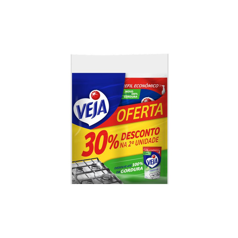 LIMPADOR VEJA DESENGORDURANTE REFIL 400ML C/30% 2A LIMAO COZINHA
