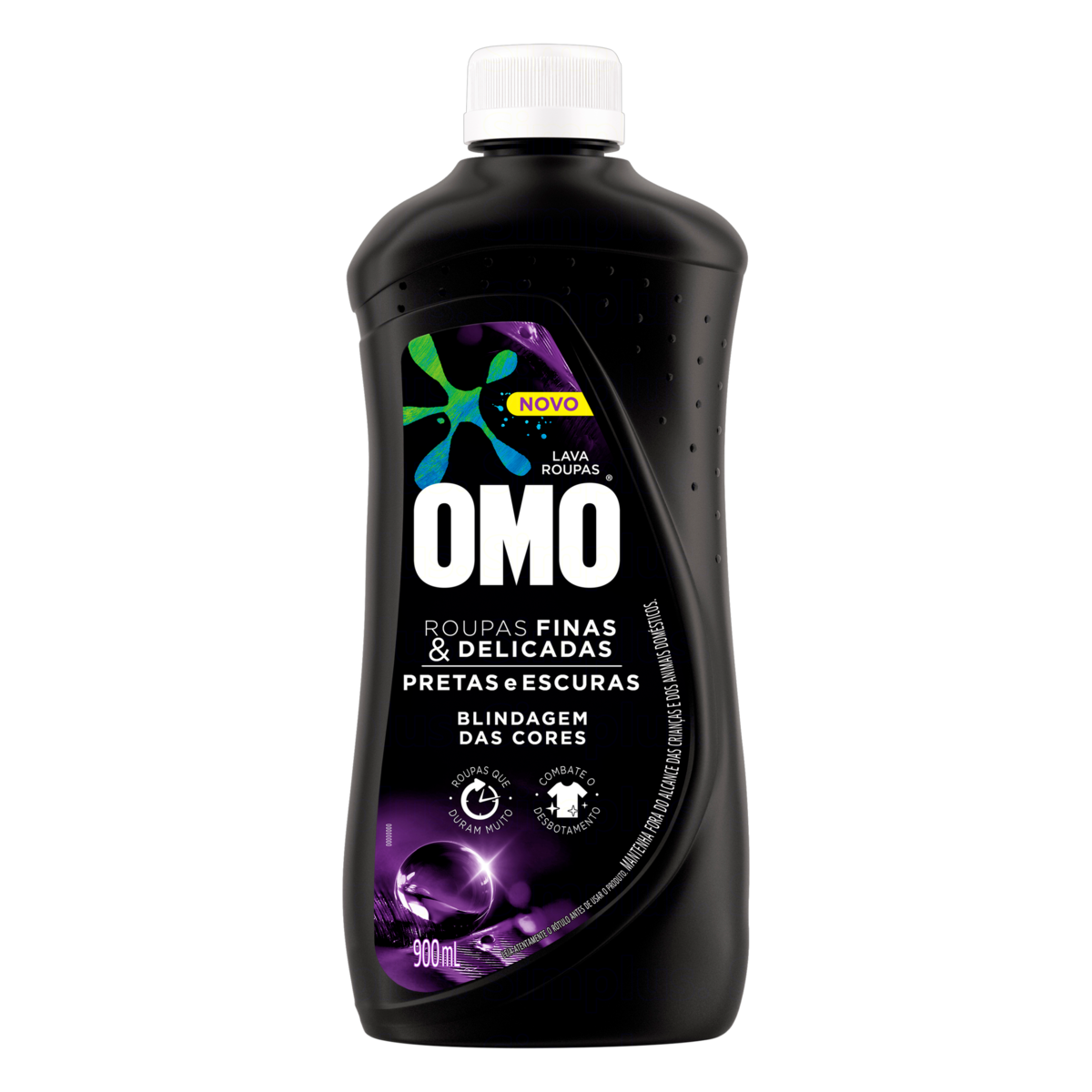 DETERGENTE LIQUIDO OMO 900ML ROUPAS FINAS E DELICADAS ESCURAS E PRETAS