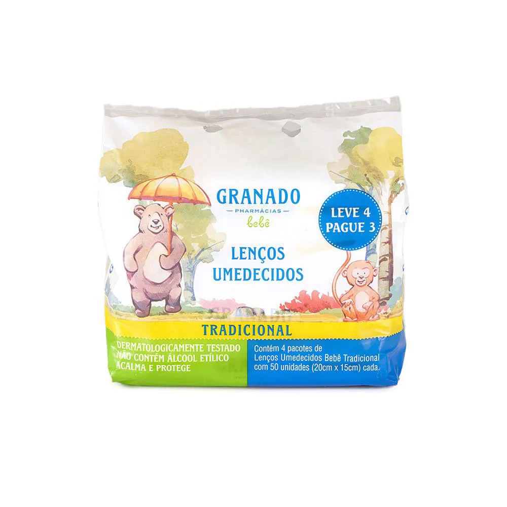 LENCO UMEDECIDO GRANADO BEBE 50UN L4 P3 TRADICIONAL
